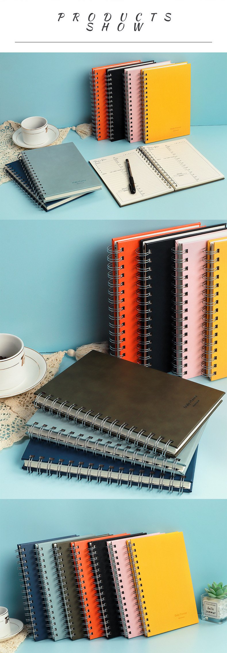 custom a5 pu notebook 2027 agenda planner for corporate gifts