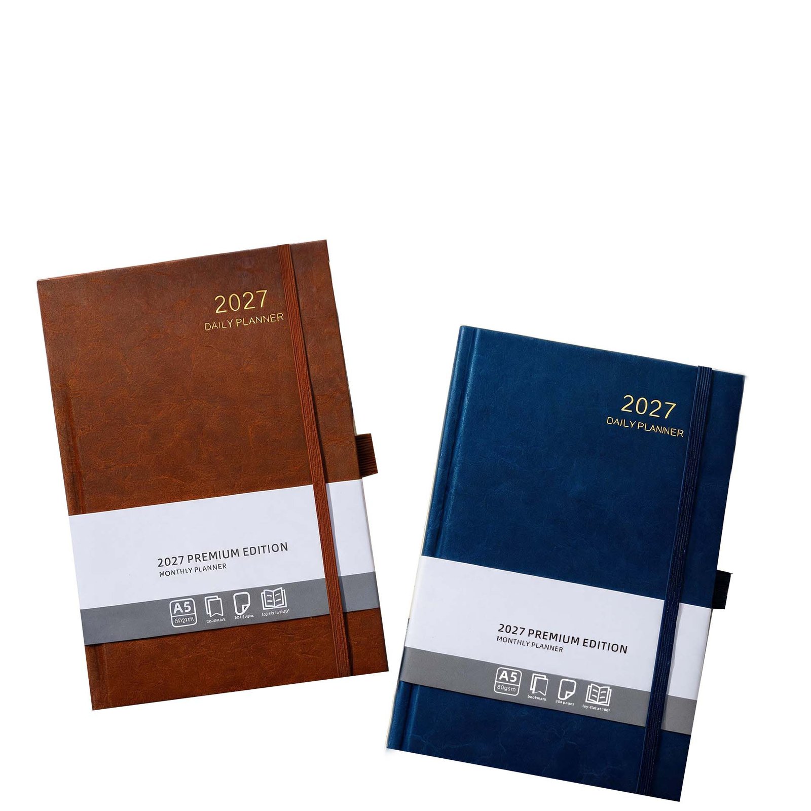 2027 a5 pu leather daily planner for corporate gifts