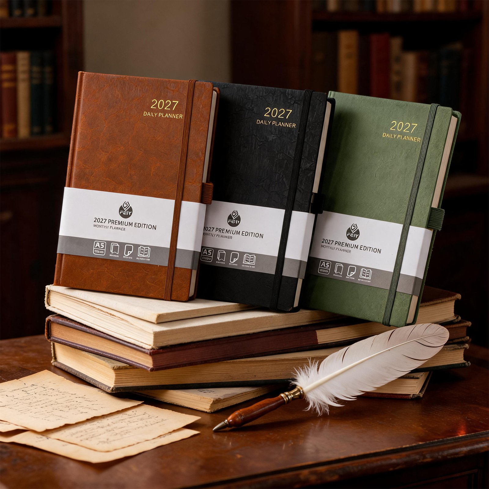 2027 a5 pu leather daily planner for corporate gifts