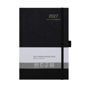 2027 a5 pu leather daily planner for corporate gifts