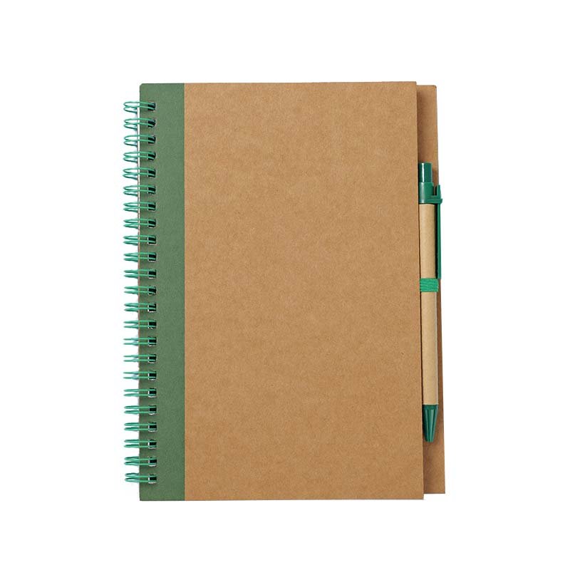 eco kraft paper spiral notebook with matching pen a5 eco kraft paper spiral notebook with matching pen a5