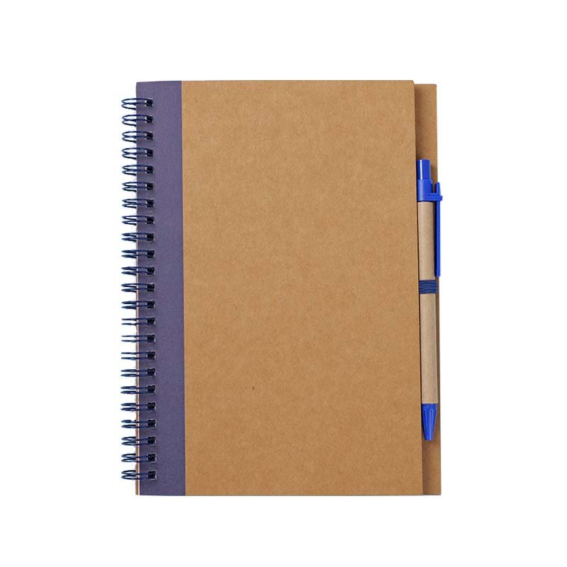 eco kraft paper spiral notebook with matching pen a5 eco kraft paper spiral notebook with matching pen a5