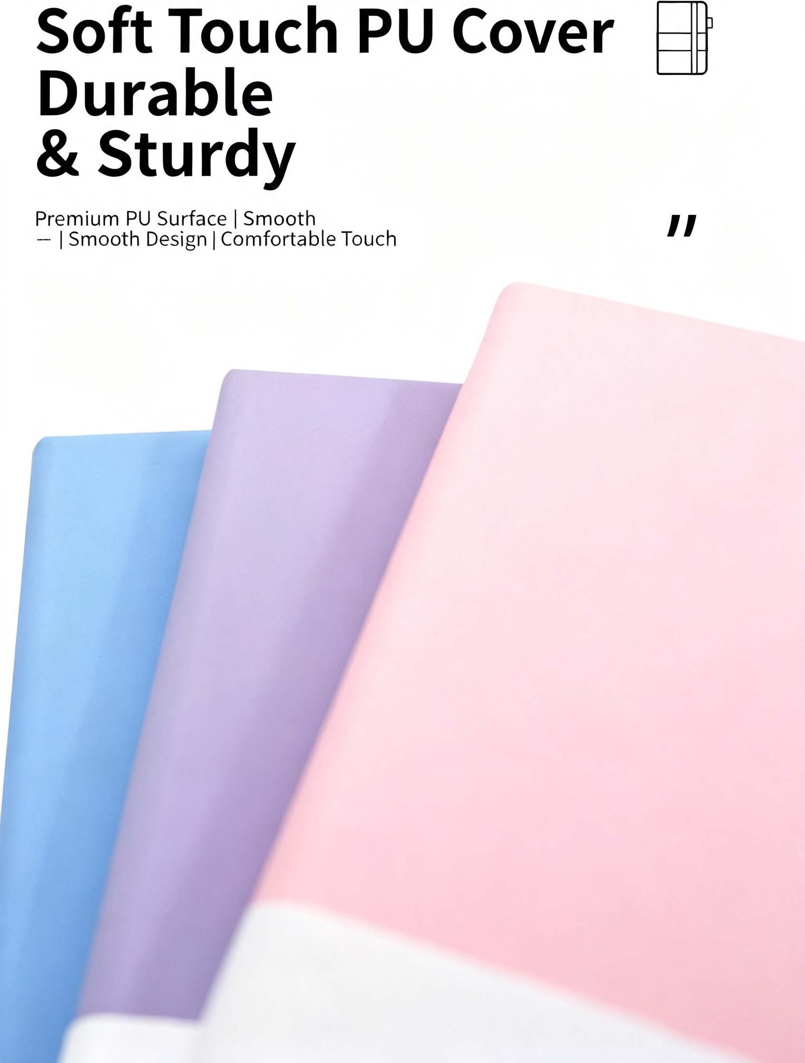A6 PU Lined Notebook with Elastic Band & Backcover Pocket a6 pu lined notebook with elastic band & backcover pocket