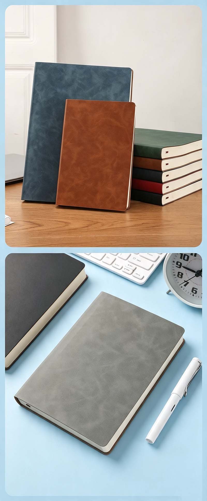 a5 pu leather soft cover business notebook custom logo