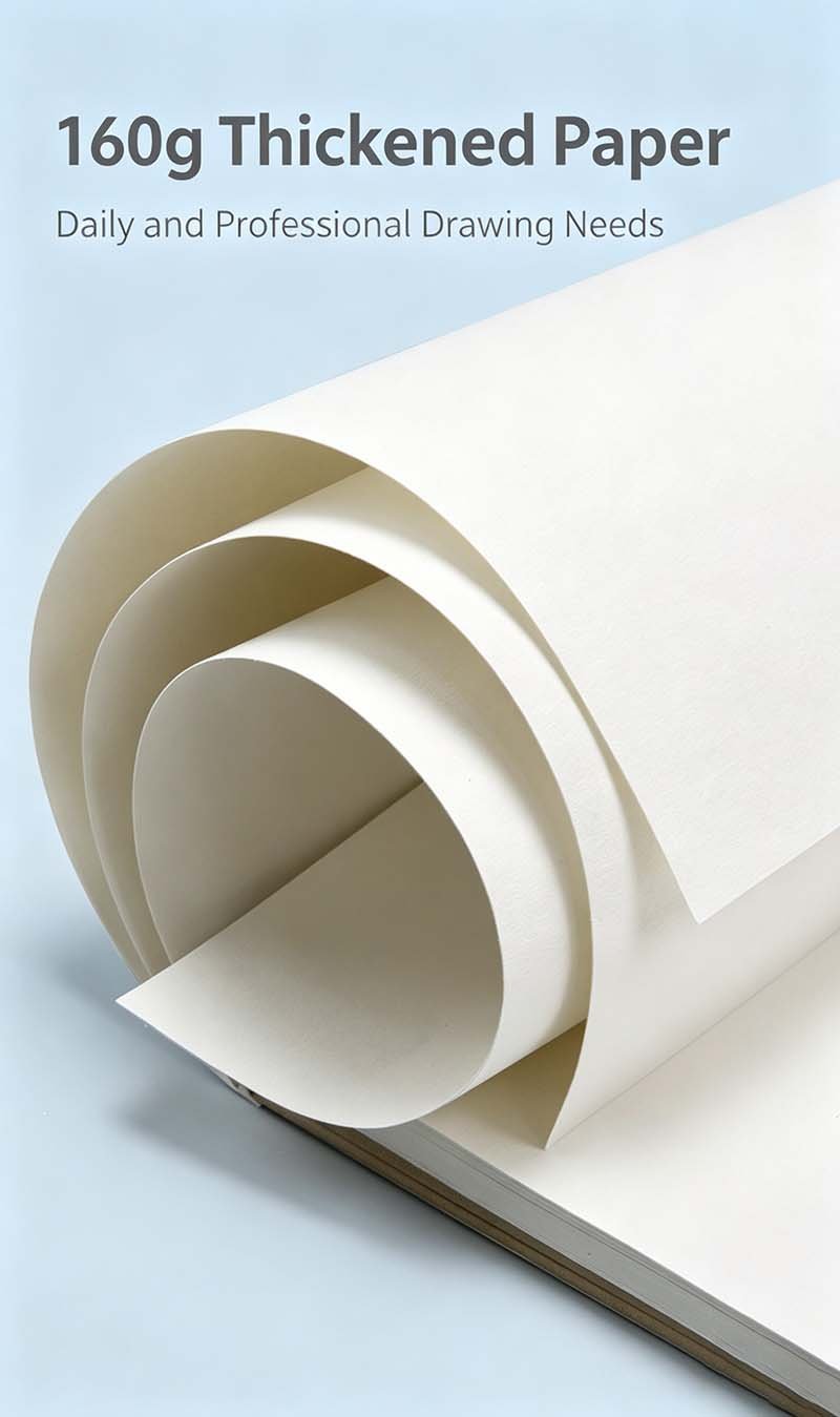 A3 Kraft Spiral Sketch Book 160gsm 30 Sheets for Artist Drawing wholesale a5 green paper cover notebook spiral bound notepad (复制) (复制)