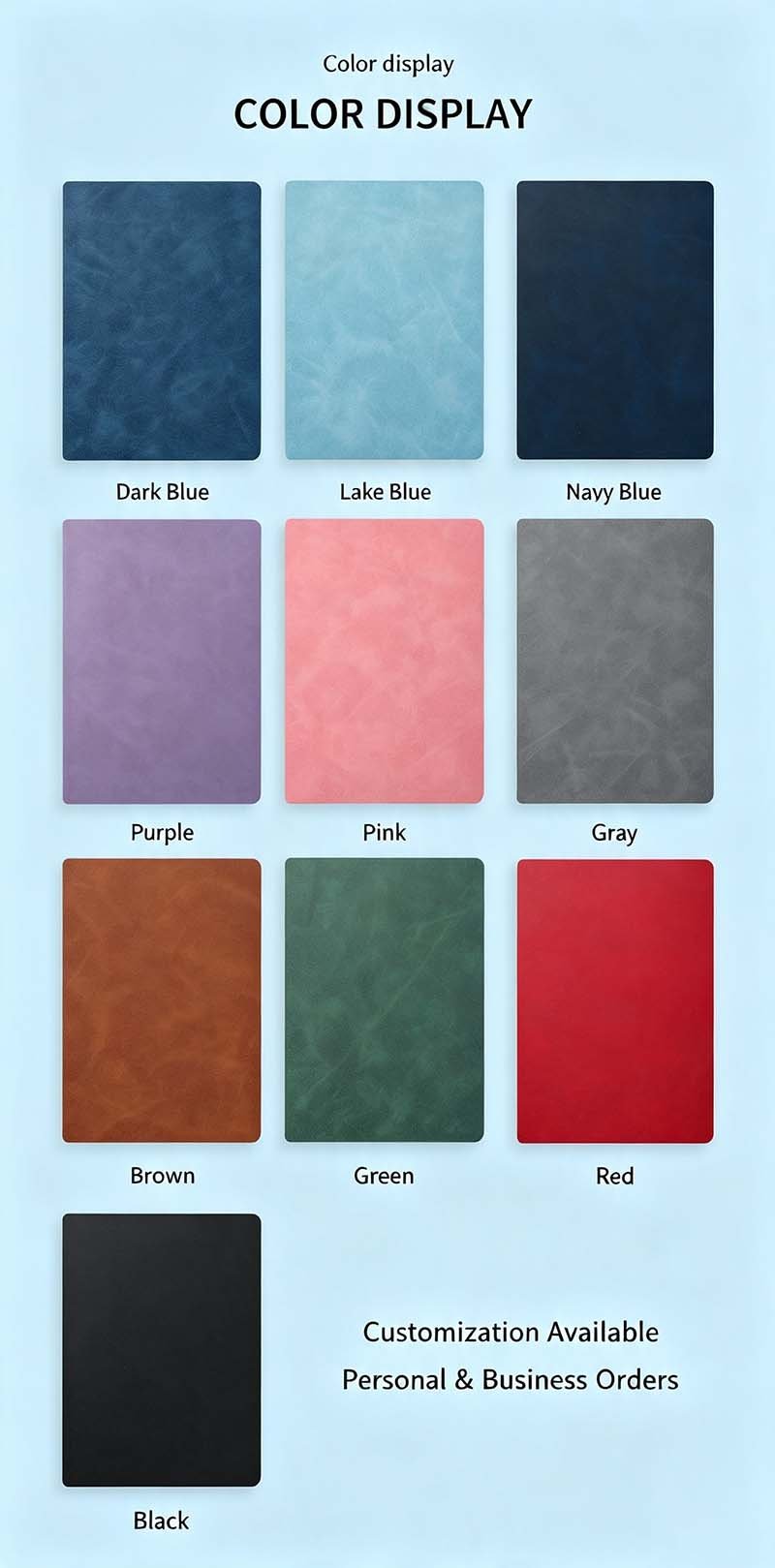 a5 pu leather soft cover business notebook custom logo