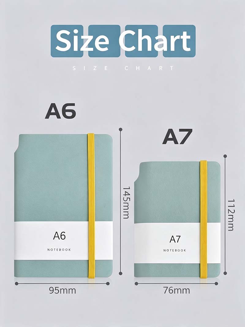 a6 pu lined notebook with elastic band & backcover pocket (复制)
