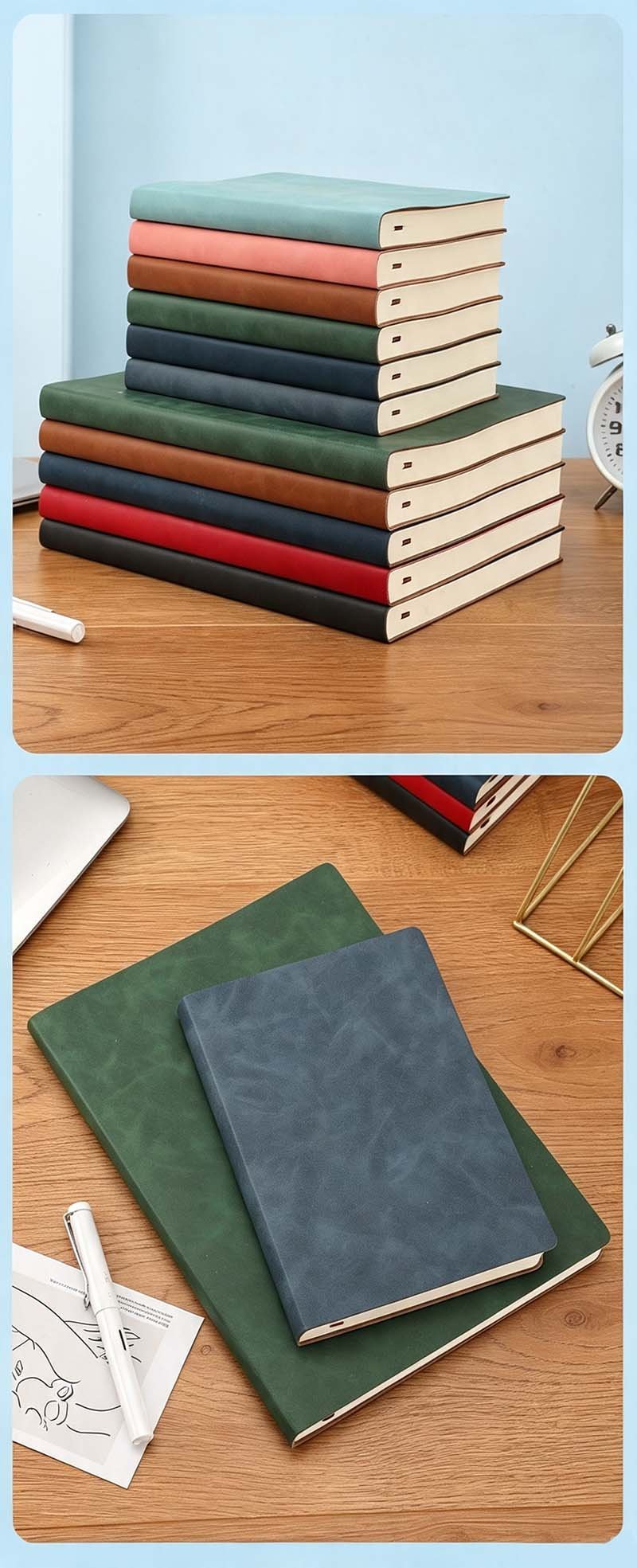 a5 pu leather soft cover business notebook custom logo