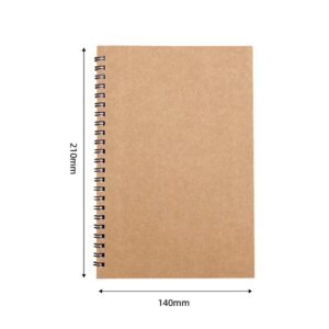 custom kraft spiral notebook, recycled wholesale journal