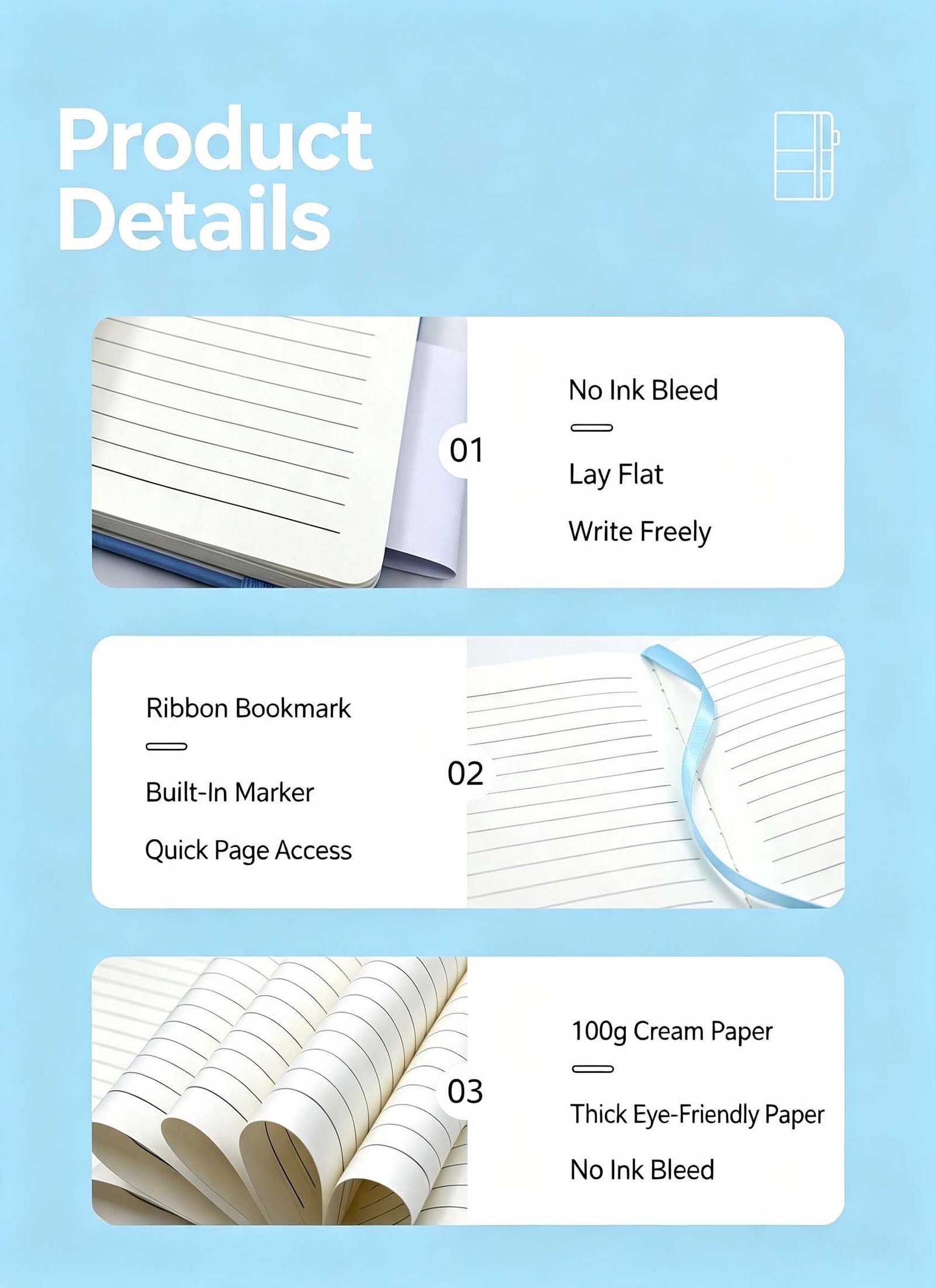 A6 PU Lined Notebook with Elastic Band & Backcover Pocket a6 pu lined notebook with elastic band & backcover pocket