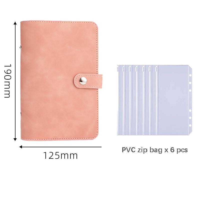 a6 pu leather refillable binder notebook with pvc zip bags a6 pu leather refillable binder notebook with pvc zip bags