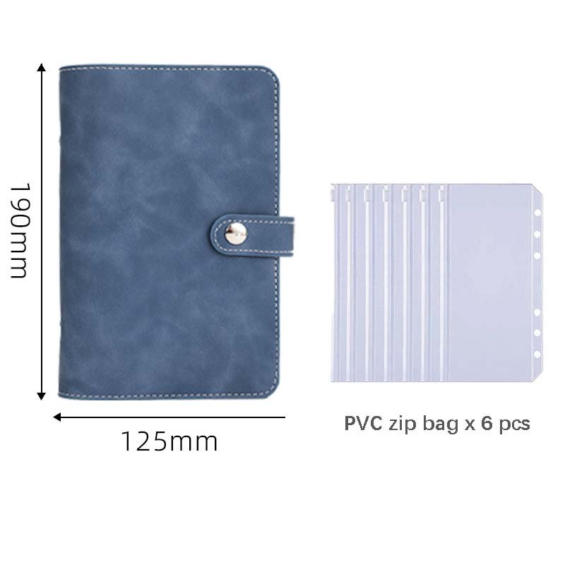 a6 pu leather refillable binder notebook with pvc zip bags a6 pu leather refillable binder notebook with pvc zip bags