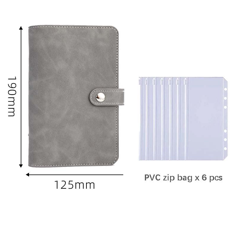 a6 pu leather refillable binder notebook with pvc zip bags a6 pu leather refillable binder notebook with pvc zip bags