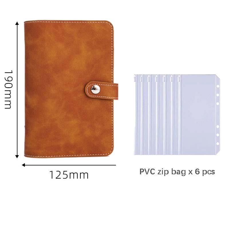 a6 pu leather refillable binder notebook with pvc zip bags a6 pu leather refillable binder notebook with pvc zip bags