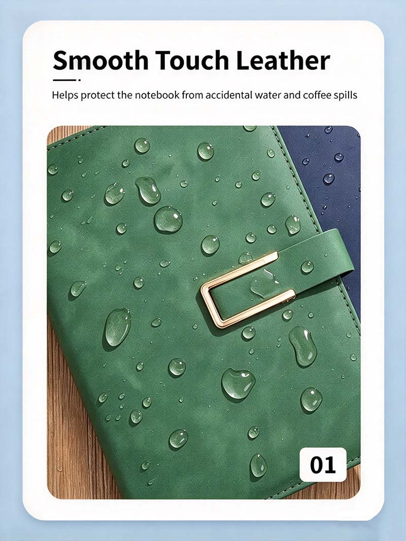 Wholesale Hardcover A5 PU Leather Notebook with Metal Buckle x5